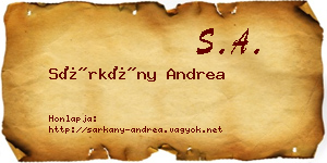 Sárkány Andrea névjegykártya