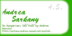 andrea sarkany business card